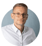 Oliver Jacobeit in einem kreisförmigen Foto