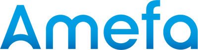Logo von Amefa mit blauem Schriftzug